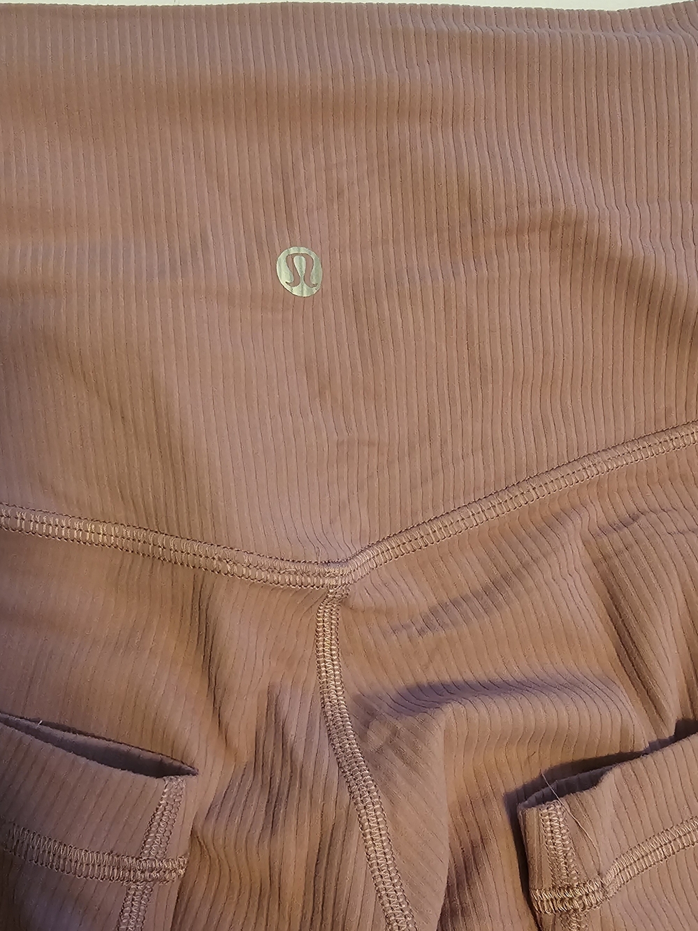 lululemon athletica Girls' Ribbed High-Waist Leggings in Dusty Rose
